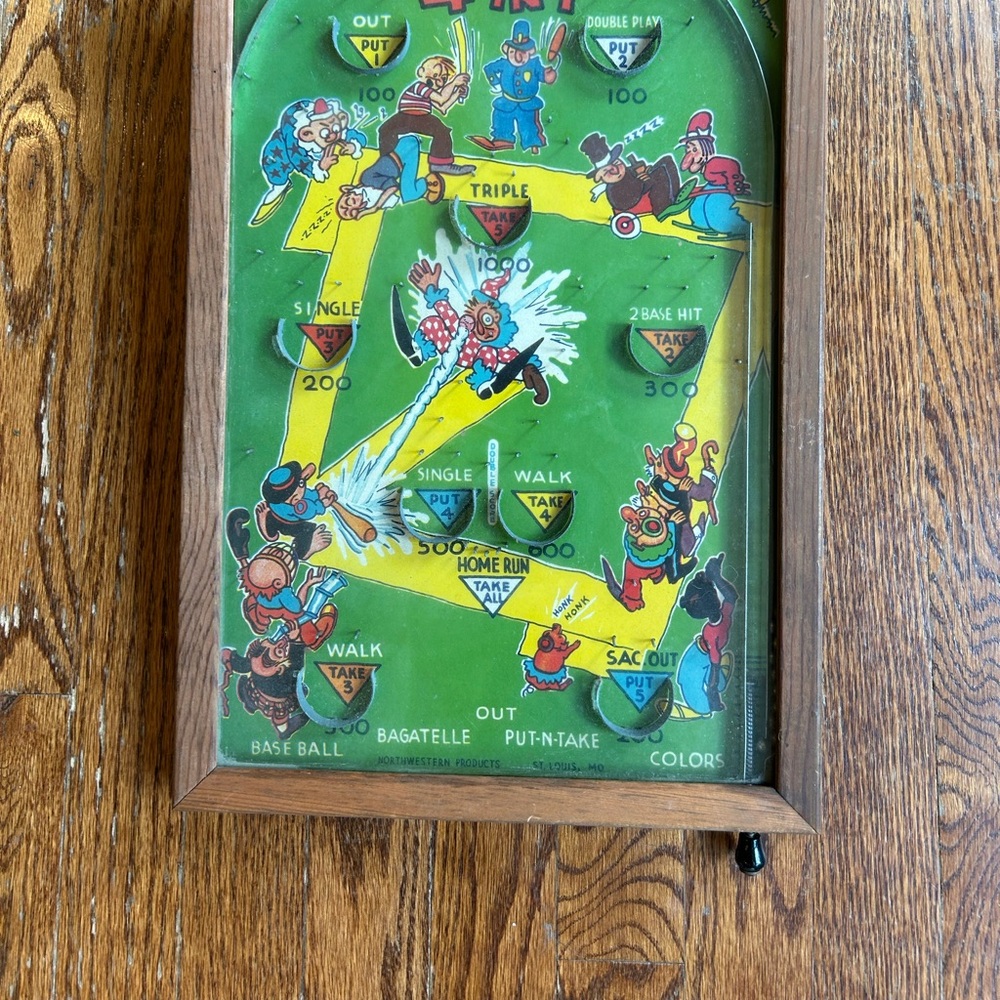 Vintage baseball tabletop pinball